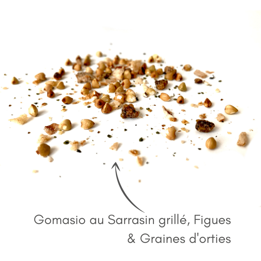Gomasio au sarrasin, figues et graines d'orties