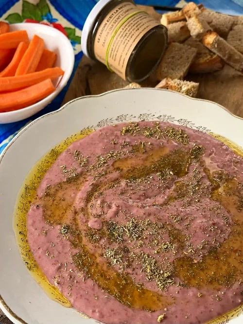 Houmous de haricots rouges et zaatar Houmous de haricots rouges et zaatar